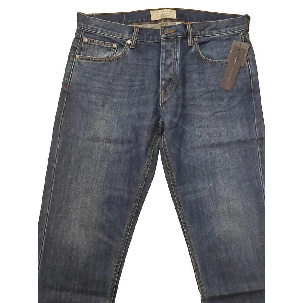 NWT Marc by Marc Jacobs MJ 117 Low Rise Slim Tapered Indigo Blue Jeans 33x34
